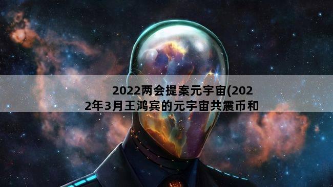 2022两会提案元宇宙(2022年3月王鸿宾的元宇宙共震币和时光机靠谱吗)