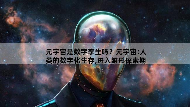 元宇宙是数字孪生吗？元宇宙:人类的数字化生存,进入雏形探索期