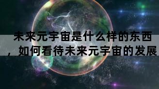 未来元宇宙是什么样的东西，如何看待未来元宇宙的发展